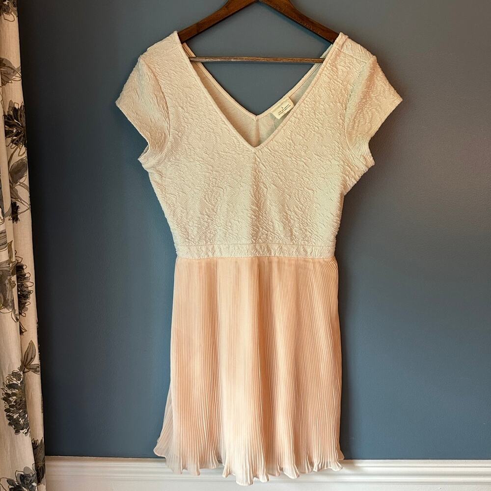 Pins and needles ivory and blush dress